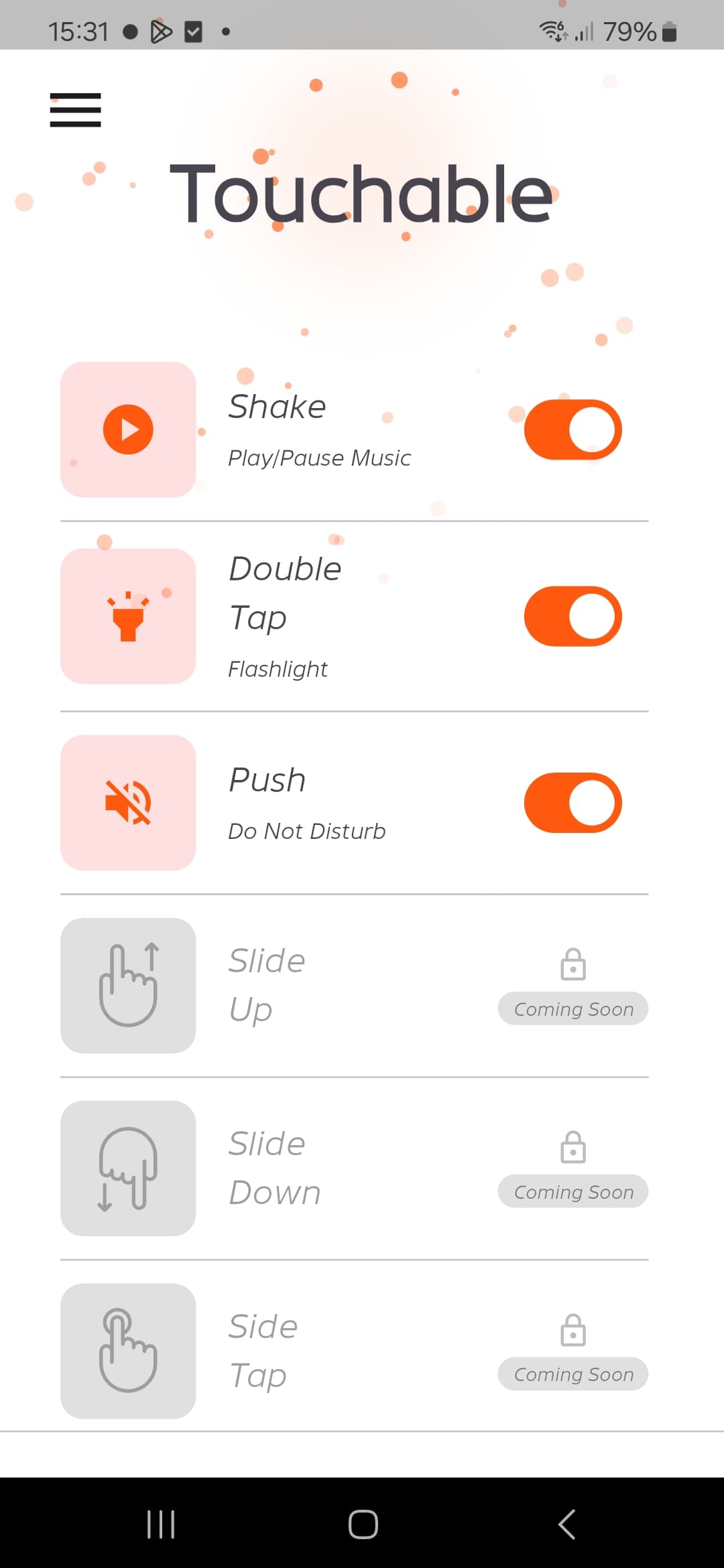 Gesture dashboard